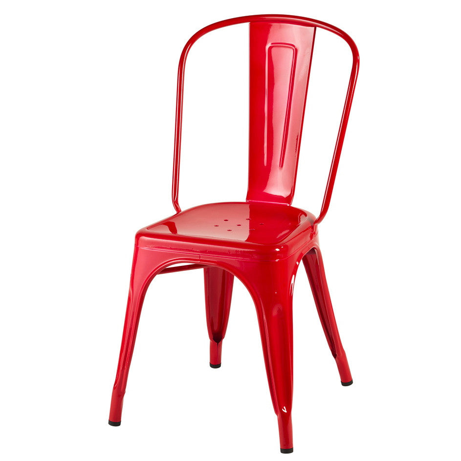TOLIX Chaise A laqué RAL 3020 couleur ROUGE
